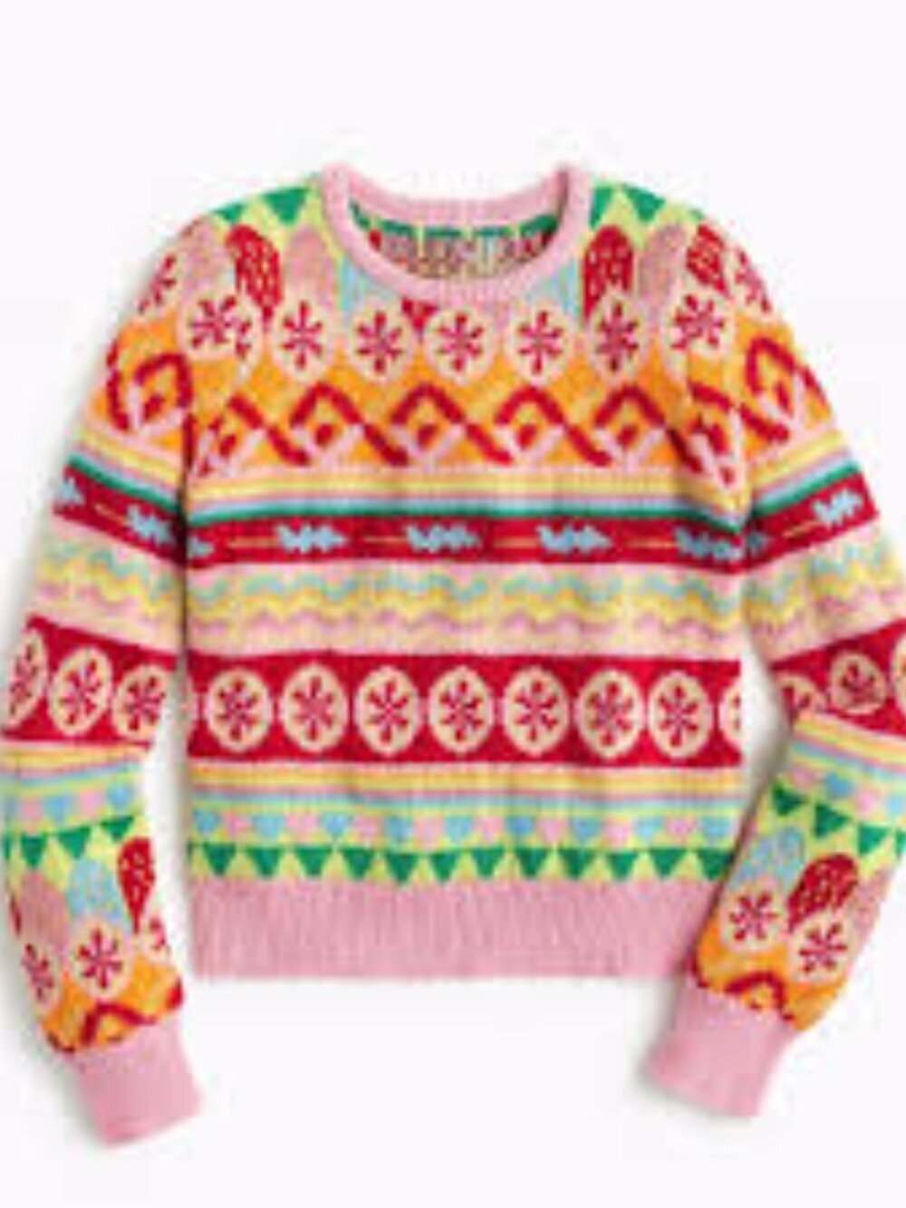 crewcuts Made Modern Fair Isle X Winter Girls Sweater Size 6-7
